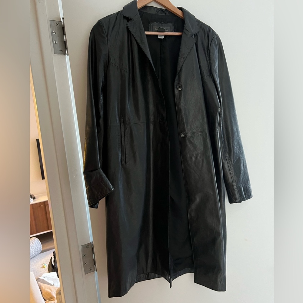 Banana Republic leather coat (genuine leather) women size small